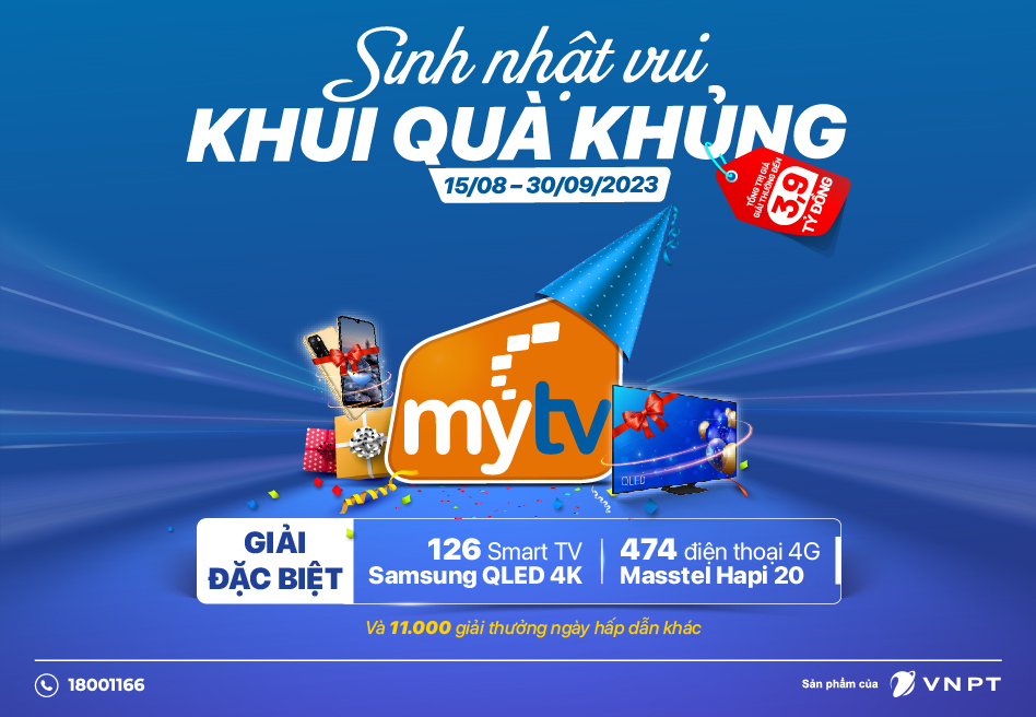 “Sinh nhật vui - Khui quà khủng”, truyền hình MyTV tri ân khách hàng